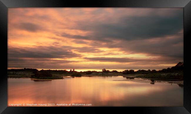 Legacy Skies: Sunset Over Greenham Common Framed Print by Stephen Young