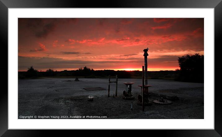 Resilient Echoes: Greenham's Historic Sunset Framed Mounted Print by Stephen Young