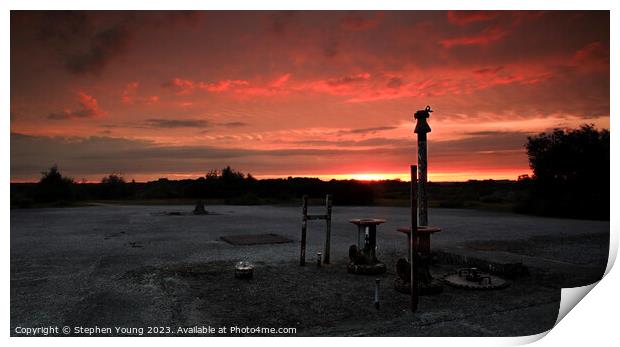 Resilient Echoes: Greenham's Historic Sunset Print by Stephen Young