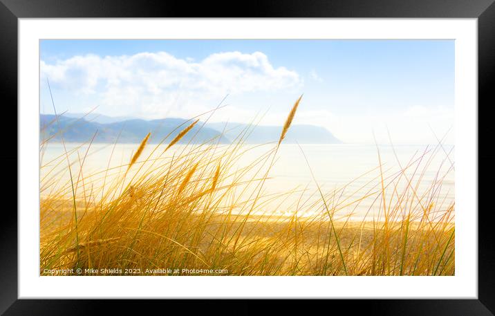 Sunny Day Grass Framed Mounted Print by Mike Shields
