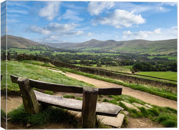 Mam Tor and the Edale Valley. Canvas Print by Colin Allen
