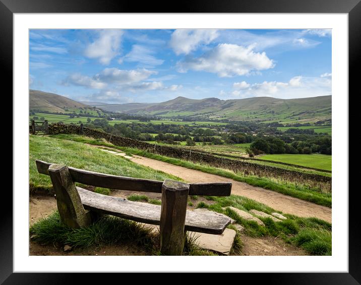 Mam Tor and the Edale Valley. Framed Mounted Print by Colin Allen