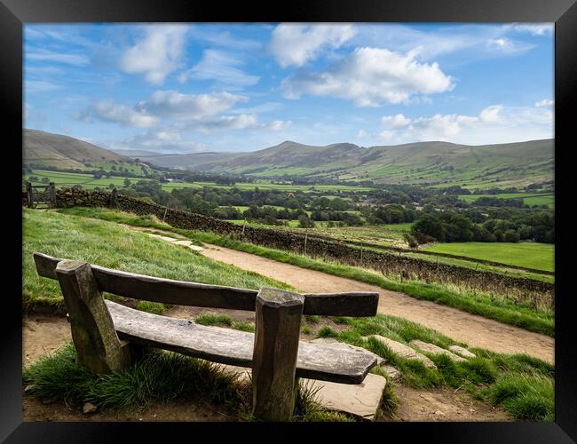 Mam Tor and the Edale Valley. Framed Print by Colin Allen