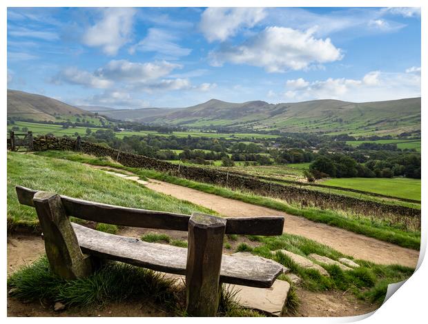 Mam Tor and the Edale Valley. Print by Colin Allen