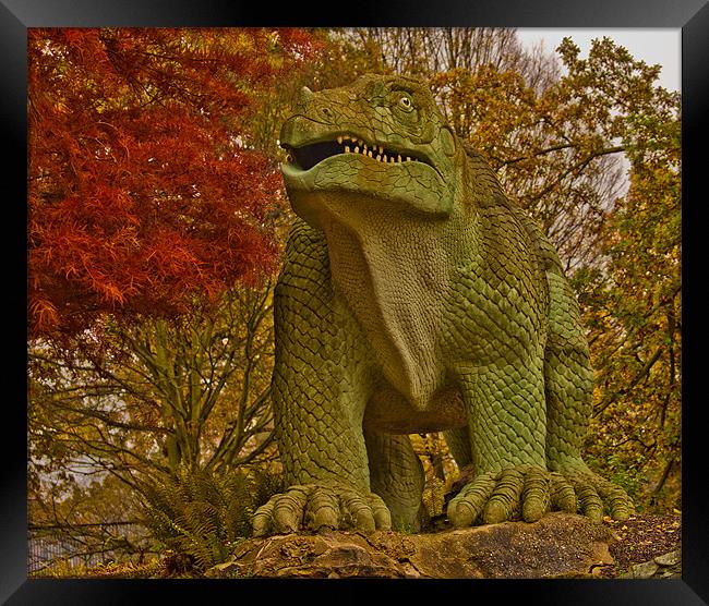 Iguanodon Dinosaur Framed Print by Dawn O'Connor