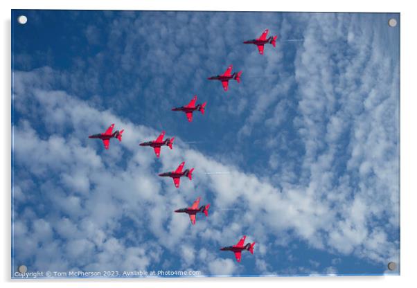 Awe-Inspiring Photograph of the Red Arrows Acrylic by Tom McPherson
