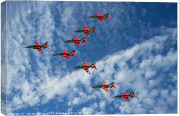 The Red Arrows Canvas Print by Tom McPherson