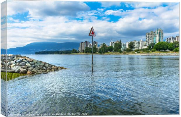 English Bay Fraser River Vanier Park Vancouver Canada Canvas Print by William Perry