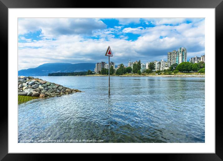 English Bay Fraser River Vanier Park Vancouver Canada Framed Mounted Print by William Perry