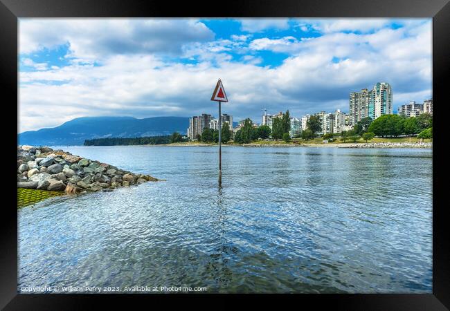 English Bay Fraser River Vanier Park Vancouver Canada Framed Print by William Perry