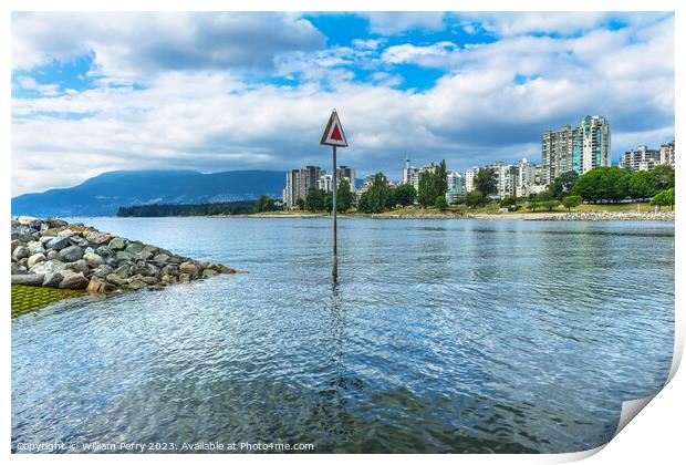 English Bay Fraser River Vanier Park Vancouver Canada Print by William Perry