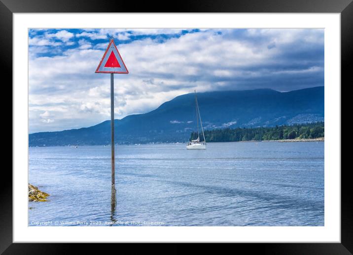 English Bay Fraser River Vanier Park Vancouver Canada Framed Mounted Print by William Perry