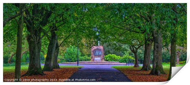 Memorial View - (Panorama.) Print by 28sw photography