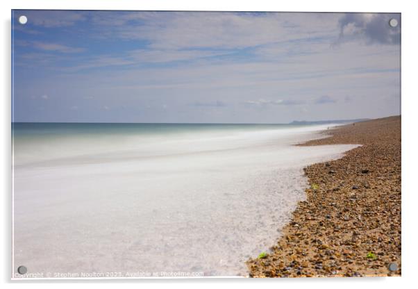 Cley Next The Sea Beach, Norfolk Acrylic by Stephen Noulton