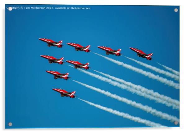 Royal Air Force Aerobatic Team Acrylic by Tom McPherson