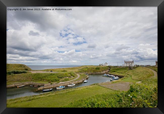 Seaton Sluice Harbour at High Tide (2) Framed Print by Jim Jones