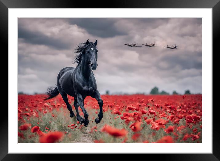 Riding the Winds of Remembrance Framed Mounted Print by J Biggadike