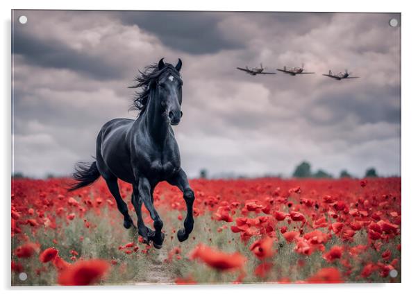 Riding the Winds of Remembrance Acrylic by J Biggadike