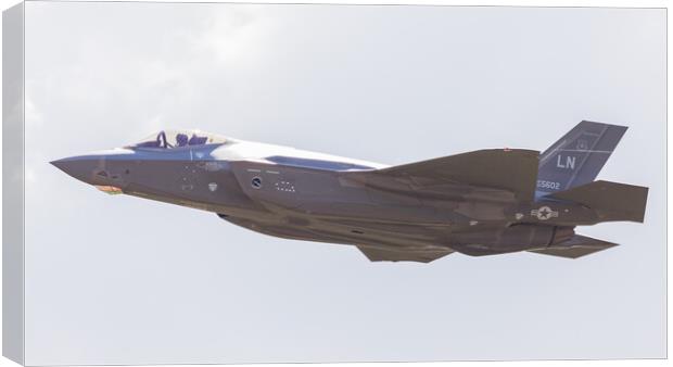 Valkyries F-35A Stealth fighter taking off Canvas Print by Jason Wells