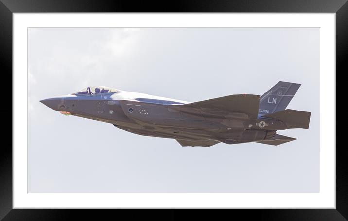 Valkyries F-35A Stealth fighter taking off Framed Mounted Print by Jason Wells