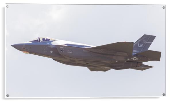 Valkyries F-35A Stealth fighter taking off Acrylic by Jason Wells
