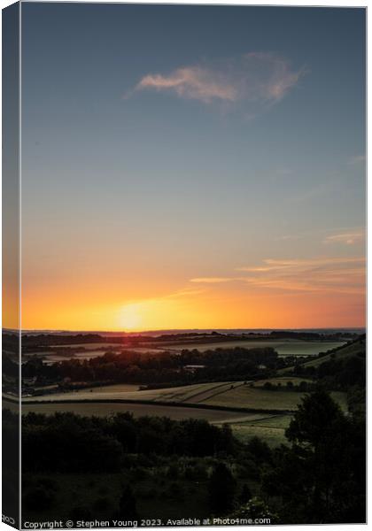  Equinox Elegance: A Hampshire Morning Unveiled Canvas Print by Stephen Young