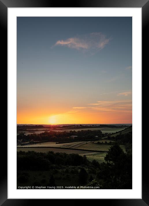  Equinox Elegance: A Hampshire Morning Unveiled Framed Mounted Print by Stephen Young
