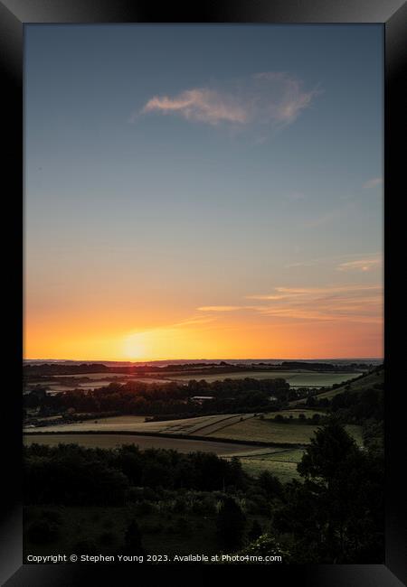  Equinox Elegance: A Hampshire Morning Unveiled Framed Print by Stephen Young