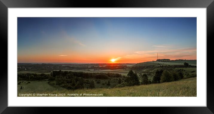 Thames Valley Awakening: Midsummer's Eastern Promi Framed Mounted Print by Stephen Young