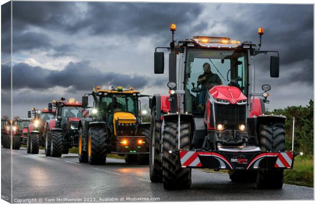 Lower Speyside Young Farmers Annual Tractor Run 20 Canvas Print by Tom McPherson