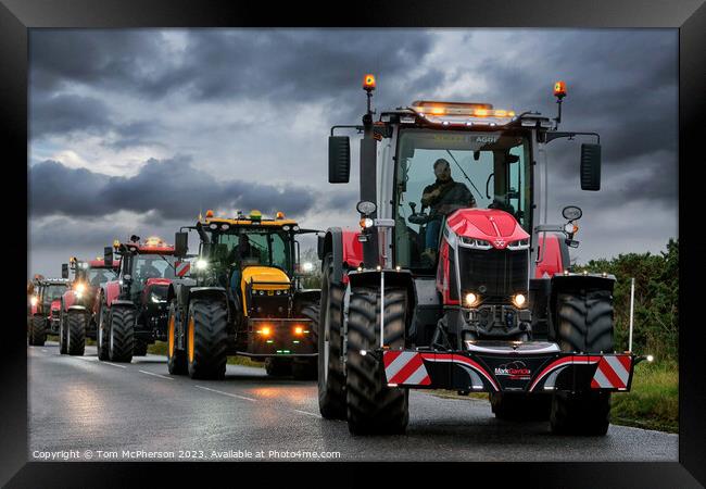 Lower Speyside Young Farmers Annual Tractor Run 20 Framed Print by Tom McPherson