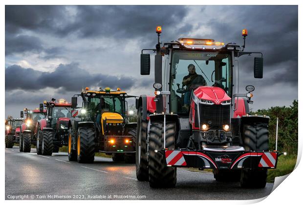 Lower Speyside Young Farmers Annual Tractor Run 20 Print by Tom McPherson