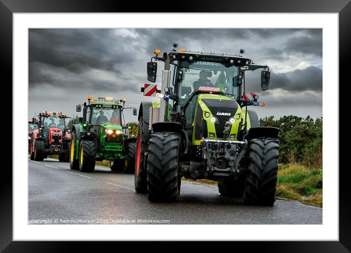 Lower Speyside Young Farmers Annual Tractor Run 20 Framed Mounted Print by Tom McPherson