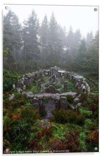 The Druid's Temple Acrylic by Nigel Wilkins
