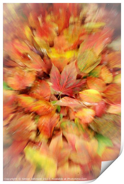 autumn collage Print by Simon Johnson