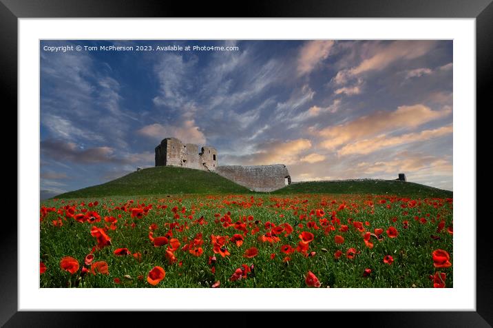 Duffus Castle Poppies Framed Mounted Print by Tom McPherson