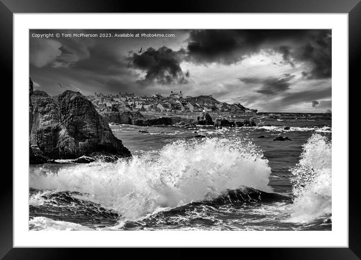 Demonic Storm at Burghead Framed Mounted Print by Tom McPherson