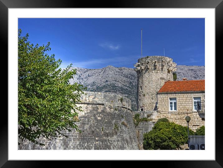 Korcula Towers Framed Mounted Print by Tom Gomez