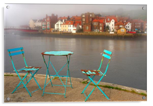 Whitby Where The Fishermen Sit Acrylic by Alison Chambers