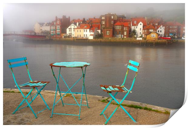 Whitby Where The Fishermen Sit Print by Alison Chambers
