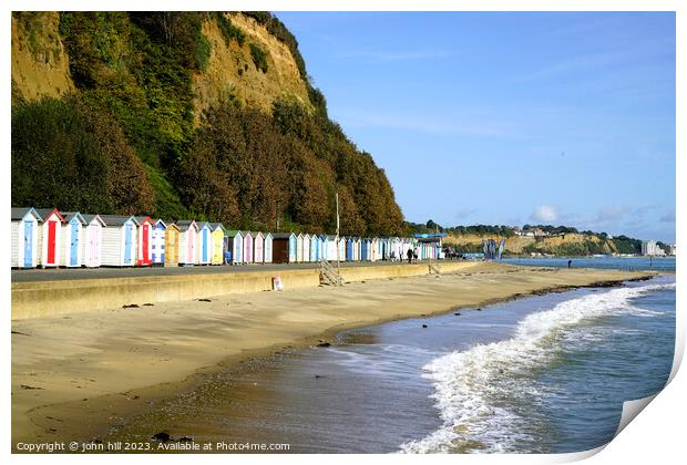 Small Hope beach, Shanklin, Isle of Wight Print by john hill