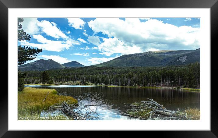 Sprague lake in Colorado Framed Mounted Print by O.T Shots