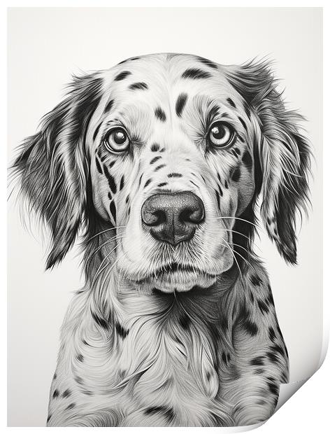 American Leopard Hound Print by K9 Art