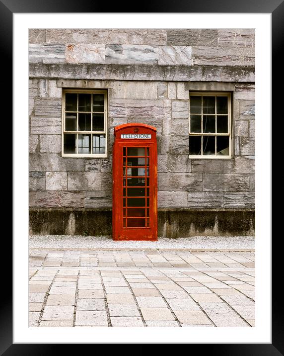 Iconic British Red Telephone Box At The Royal William Yard In Pl Framed Mounted Print by Peter Greenway