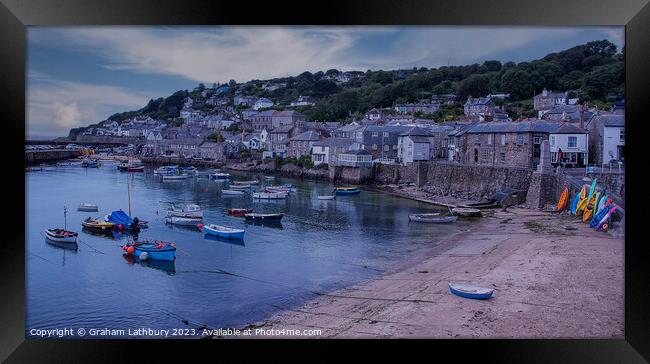 Mousehole Harbour Framed Print by Graham Lathbury