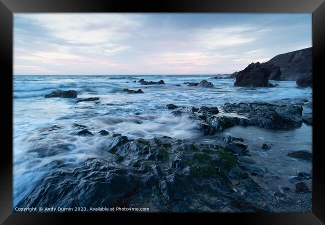 Dollar Cove Blue Hour Framed Print by Andy Durnin