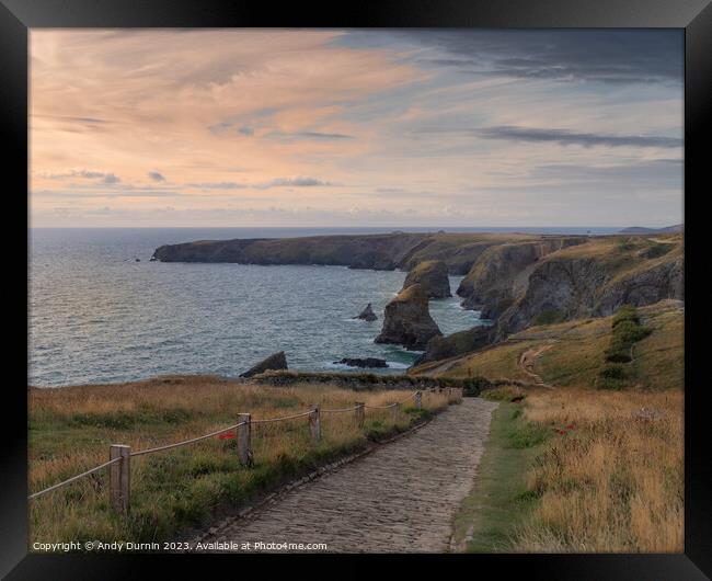 Path to Bedruthan Steps Framed Print by Andy Durnin