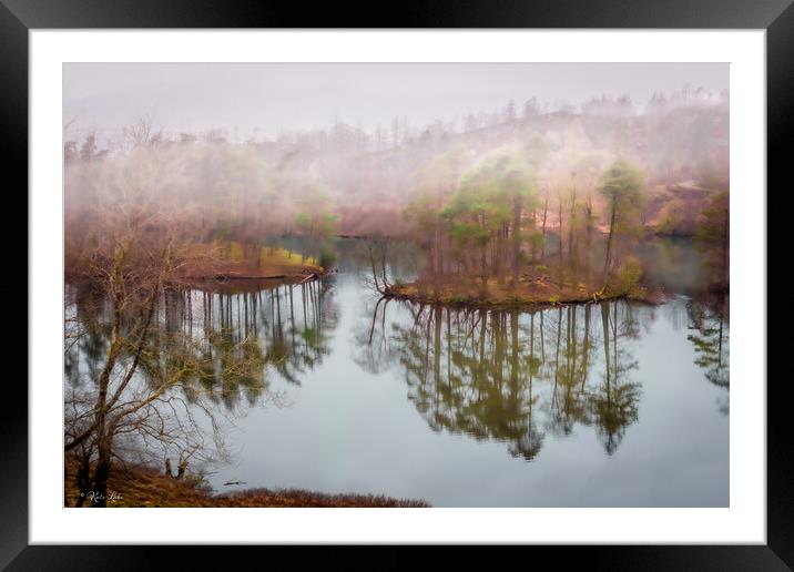 Tarn Hows Reflections Framed Mounted Print by Kate Lake
