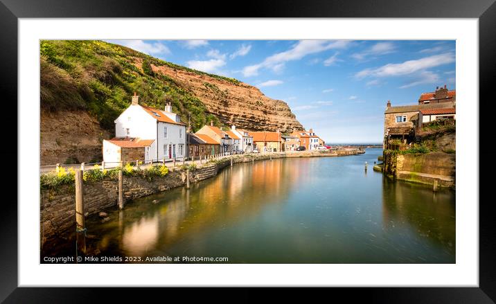 Staithes Beck Long Exposure Framed Mounted Print by Mike Shields