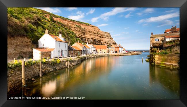 Staithes Beck Long Exposure Framed Print by Mike Shields
